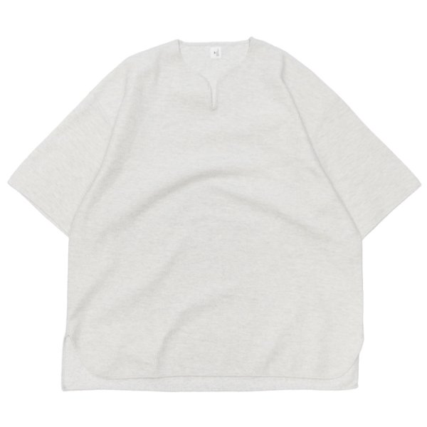 画像1: blurhms ROOTSTOCK（ブラームスルーツストック）Rough&Smooth Thermal Over-Neck S/S（ラフ&スムースサーマルオーバーネックシャツS/S）/ Heather Oatmeal（ヘザーオートミール） (1)