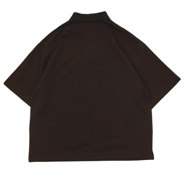 画像2: EVCON（エビコン）KANOKO POLO S/S TEE（カノコポロショートスリーブTシャツ） / Dark Brown（ダークブラウン） (2)