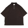 画像1: EVCON（エビコン）KANOKO POLO S/S TEE（カノコポロショートスリーブTシャツ） / Dark Brown（ダークブラウン） (1)