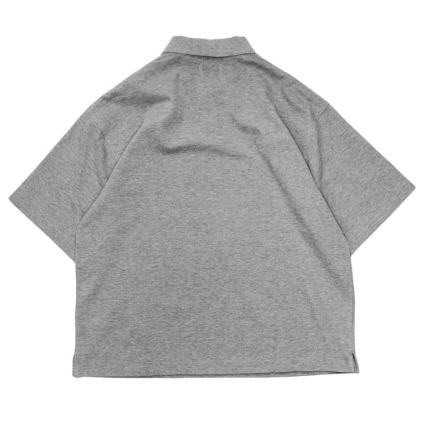 画像2: EVCON（エビコン）KANOKO POLO S/S TEE（カノコポロショートスリーブTシャツ） / Top Gray（トップグレー） (2)