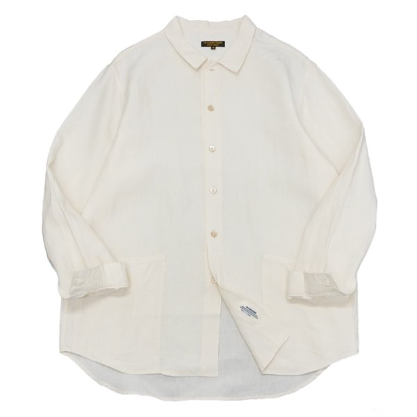 画像1: *A VONTADE（アボンタージ）Gardener Apron Shirts（ガーデナーエプロンシャツ）"Highcount Linen Chambray" / Ecru（エクリュ） (1)