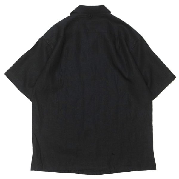 画像4: *A VONTADE（アボンタージ）Italian Open Collar Shirts SS（イタリアンオープンカラーシャツSS）"Highcount Linen Chambray" / Ecru（エクリュ）・Black（ブラック） (4)