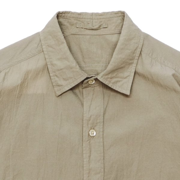 画像3: blurhms ROOTSTOCK（ブラームスルーツストック）Hard Twist Chambray Work Shirt S/S（ハードツイストシャンブレーシャツ S/S）/ Beige（ベージュ） (3)