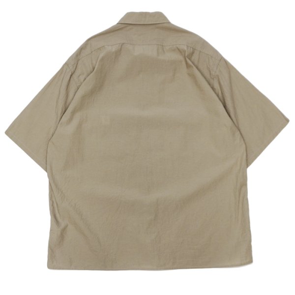 画像2: blurhms ROOTSTOCK（ブラームスルーツストック）Hard Twist Chambray Work Shirt S/S（ハードツイストシャンブレーシャツ S/S）/ Beige（ベージュ） (2)