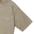 画像4: blurhms ROOTSTOCK（ブラームスルーツストック）Hard Twist Chambray Work Shirt S/S（ハードツイストシャンブレーシャツ S/S）/ Beige（ベージュ） (4)