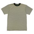 画像1: Good On（グッドオン）Mini Stripe Short Sleeve Crew Neck Tee（ミニストライプショートスリーブクルーネックTシャツ） / Lemon（レモン） (1)