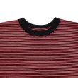 画像3: Good On（グッドオン）Mini Stripe Short Sleeve Crew Neck Tee（ミニストライプショートスリーブクルーネックTシャツ） / Flamingo（フラミンゴ） (3)
