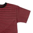 画像4: Good On（グッドオン）Mini Stripe Short Sleeve Crew Neck Tee（ミニストライプショートスリーブクルーネックTシャツ） / Flamingo（フラミンゴ） (4)