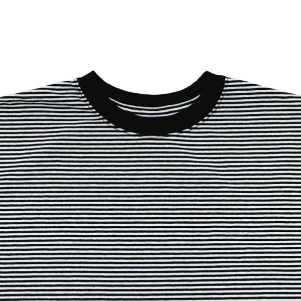 画像3: Good On（グッドオン）Mini Stripe Short Sleeve Crew Neck Tee（ミニストライプショートスリーブクルーネックTシャツ） / White（ホワイト） (3)
