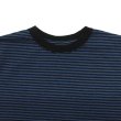 画像3: Good On（グッドオン）Mini Stripe Short Sleeve Crew Neck Tee（ミニストライプショートスリーブクルーネックTシャツ） / DEEP LAGOON（ディープラグーン） (3)