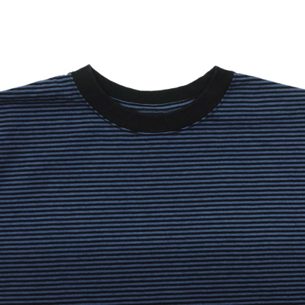 画像3: Good On（グッドオン）Mini Stripe Short Sleeve Crew Neck Tee（ミニストライプショートスリーブクルーネックTシャツ） / DEEP LAGOON（ディープラグーン） (3)