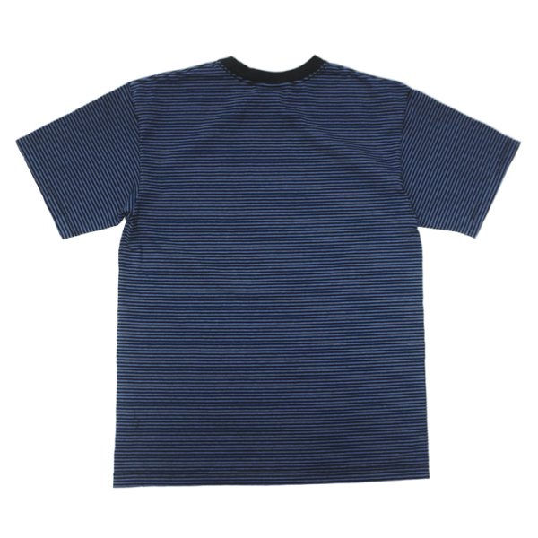 画像2: Good On（グッドオン）Mini Stripe Short Sleeve Crew Neck Tee（ミニストライプショートスリーブクルーネックTシャツ） / DEEP LAGOON（ディープラグーン） (2)