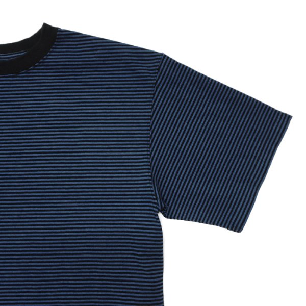 画像4: Good On（グッドオン）Mini Stripe Short Sleeve Crew Neck Tee（ミニストライプショートスリーブクルーネックTシャツ） / DEEP LAGOON（ディープラグーン） (4)