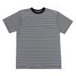 画像1: Good On（グッドオン）Mini Stripe Short Sleeve Crew Neck Tee（ミニストライプショートスリーブクルーネックTシャツ） / White（ホワイト） (1)