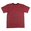 画像2: Good On（グッドオン）Mini Stripe Short Sleeve Crew Neck Tee（ミニストライプショートスリーブクルーネックTシャツ） / Flamingo（フラミンゴ） (2)