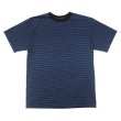 画像1: Good On（グッドオン）Mini Stripe Short Sleeve Crew Neck Tee（ミニストライプショートスリーブクルーネックTシャツ） / DEEP LAGOON（ディープラグーン） (1)