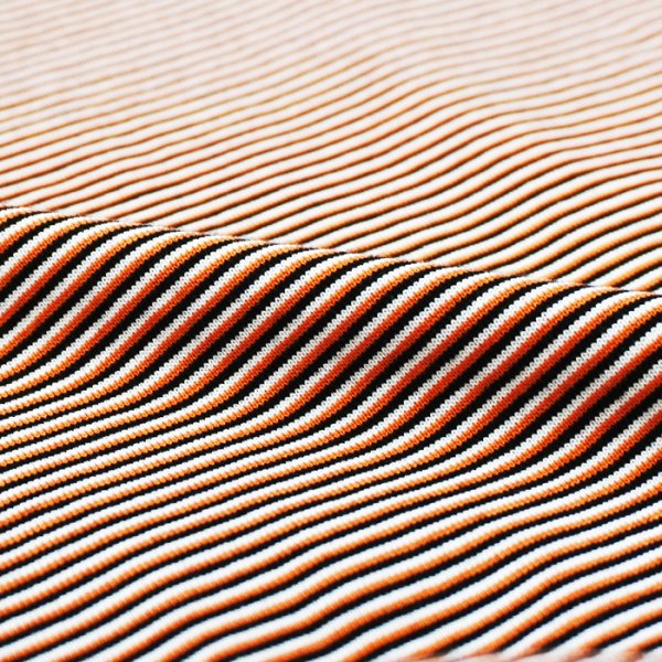 画像6: EVCON（エビコン）MARCERIZATION BORDER WIDE S/S TEE（マーセリゼーションボーダーワイドショートスリーブTシャツ） / ORANGE（オレンジ） (6)