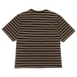 画像2: KAPTAIN SUNSHINE（キャプテンサンシャイン）Hard Twisted Stripe Jersey SS Tee（ハードツイステッドストライプジャージーショートスリーブTee）"HARD TWISTED COTTON BORDER JERSEY" / Brown Wide Stripe（ブラウンワイドストライプ） (2)