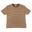 画像1: felco（フェルコ） S/S Crew Pocket Tee（S/SクルーポケットTシャツ）”OLD PAPER STRIPE" / Brown Beige×Oramnge Stripe（ブラウンベージュ×オレンジストライプ） (1)