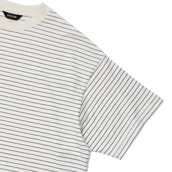 画像4: EVCON（エビコン）BORDER WIDE S/S TEE（ボーダーワイドショートスリーブTシャツ） / Ivory（アイボリー） (4)