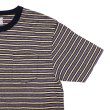 画像4: felco（フェルコ） S/S Crew Pocket Tee（S/SクルーポケットTシャツ）”OLD PAPER STRIPE" / Blue Beige×Black Stripe（ブルーベージュ×ブラックストライプ） (4)