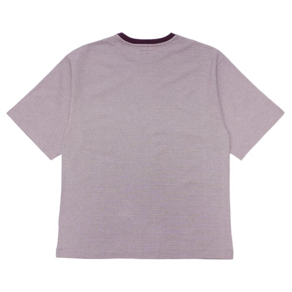画像2: KAPTAIN SUNSHINE（キャプテンサンシャイン）Hard Twisted Stripe Jersey SS Tee（ハードツイステッドストライプジャージーショートスリーブTee）"HARD TWISTED COTTON BORDER JERSEY" / Grey Multi Stripe（グレーマルチストライプ） (2)