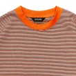 画像3: EVCON（エビコン）MARCERIZATION BORDER WIDE S/S TEE（マーセリゼーションボーダーワイドショートスリーブTシャツ） / ORANGE（オレンジ） (3)