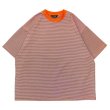 画像1: EVCON（エビコン）MARCERIZATION BORDER WIDE S/S TEE（マーセリゼーションボーダーワイドショートスリーブTシャツ） / ORANGE（オレンジ） (1)