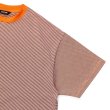 画像4: EVCON（エビコン）MARCERIZATION BORDER WIDE S/S TEE（マーセリゼーションボーダーワイドショートスリーブTシャツ） / ORANGE（オレンジ） (4)