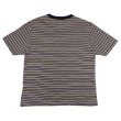 画像2: felco（フェルコ） S/S Crew Pocket Tee（S/SクルーポケットTシャツ）”OLD PAPER STRIPE" / Blue Beige×Black Stripe（ブルーベージュ×ブラックストライプ） (2)