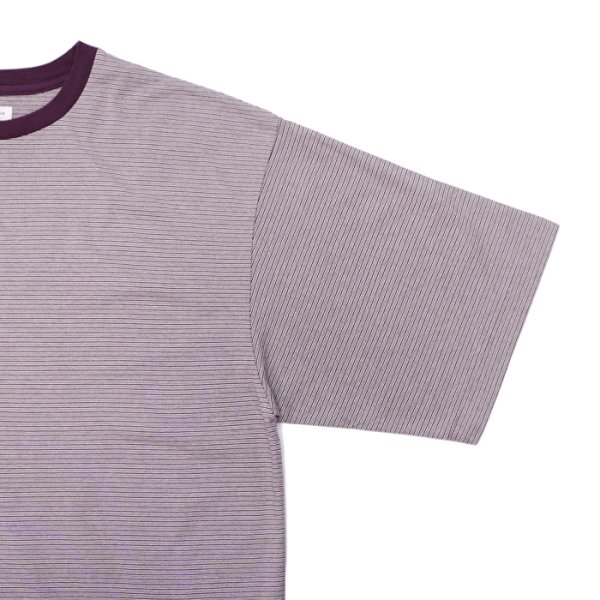画像4: KAPTAIN SUNSHINE（キャプテンサンシャイン）Hard Twisted Stripe Jersey SS Tee（ハードツイステッドストライプジャージーショートスリーブTee）"HARD TWISTED COTTON BORDER JERSEY" / Grey Multi Stripe（グレーマルチストライプ） (4)