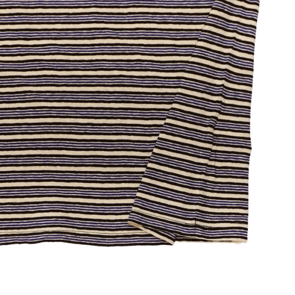画像5: felco（フェルコ） S/S Crew Pocket Tee（S/SクルーポケットTシャツ）”OLD PAPER STRIPE" / Blue Beige×Black Stripe（ブルーベージュ×ブラックストライプ） (5)