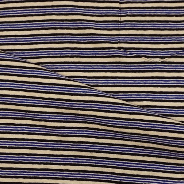 画像6: felco（フェルコ） S/S Crew Pocket Tee（S/SクルーポケットTシャツ）”OLD PAPER STRIPE" / Blue Beige×Black Stripe（ブルーベージュ×ブラックストライプ） (6)
