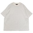 画像1: EVCON（エビコン）BORDER WIDE S/S TEE（ボーダーワイドショートスリーブTシャツ） / Ivory（アイボリー） (1)