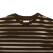 画像3: KAPTAIN SUNSHINE（キャプテンサンシャイン）Hard Twisted Stripe Jersey SS Tee（ハードツイステッドストライプジャージーショートスリーブTee）"HARD TWISTED COTTON BORDER JERSEY" / Brown Wide Stripe（ブラウンワイドストライプ） (3)