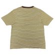 画像2: felco（フェルコ） S/S Crew Pocket Tee（S/SクルーポケットTシャツ）”OLD PAPER STRIPE" / Green Beige×Olive Stripe（グリーンベージュ×オリーブストライプ） (2)