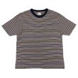 画像1: felco（フェルコ） S/S Crew Pocket Tee（S/SクルーポケットTシャツ）”OLD PAPER STRIPE" / Blue Beige×Black Stripe（ブルーベージュ×ブラックストライプ） (1)