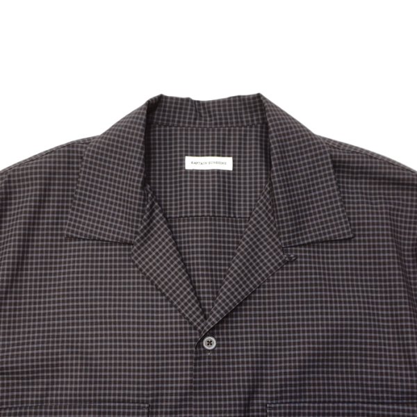 画像3: KAPTAIN SUNSHINE（キャプテンサンシャイン）Summer Wool Open Collar SS Shirt（サマーウールオープンカラーショートスリーブシャツ）/ Brown Plaid（ブラウンチェック） (3)