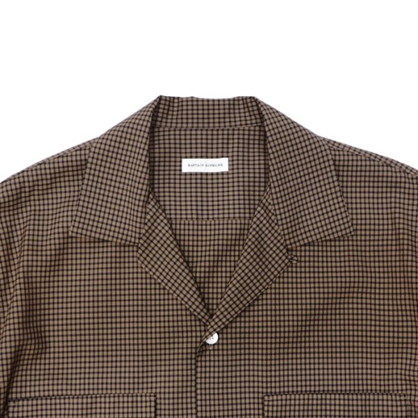 画像3: KAPTAIN SUNSHINE（キャプテンサンシャイン）Summer Wool Open Collar SS Shirt（サマーウールオープンカラーショートスリーブシャツ）/ Khaki Plaid（カーキチェック） (3)