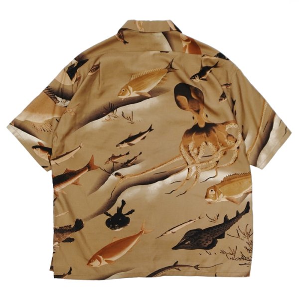 画像2: Nigel Cabourn（ナイジェル・ケーボン）ALOHA SHIRT（アロハシャツ） / Gyogun（魚群） (2)