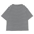 画像1: SAINT JAMES（セントジェームス）TEE LOOSE（五分袖ドロップショルダー）"BORDER" / ACIRE×NEIGE（杢チャコール×ホワイト） (1)