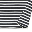 画像5: SAINT JAMES（セントジェームス）TEE LOOSE（五分袖ドロップショルダー）"BORDER" / ACIRE×NEIGE（杢チャコール×ホワイト） (5)