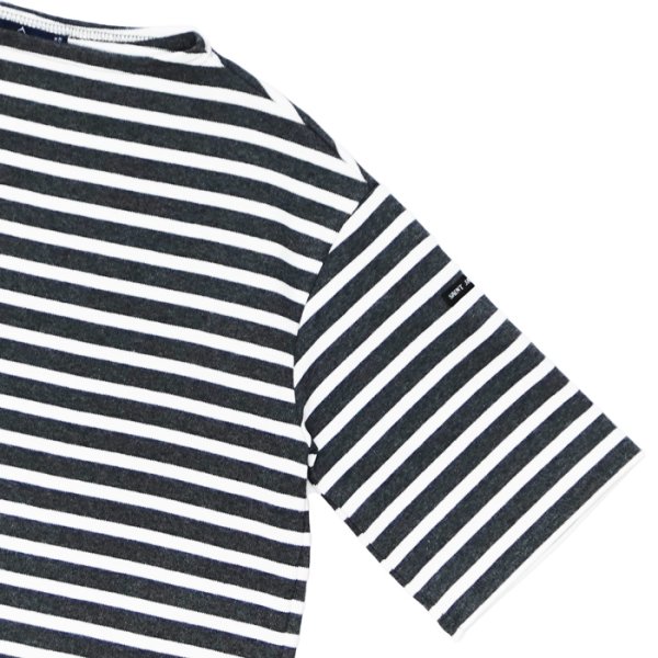 画像4: SAINT JAMES（セントジェームス）TEE LOOSE（五分袖ドロップショルダー）"Women” / ACIRE×NEIGE（杢チャコール×ホワイト） (4)