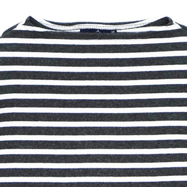 画像3: SAINT JAMES（セントジェームス）TEE LOOSE（五分袖ドロップショルダー）"Women” / ACIRE×NEIGE（杢チャコール×ホワイト） (3)