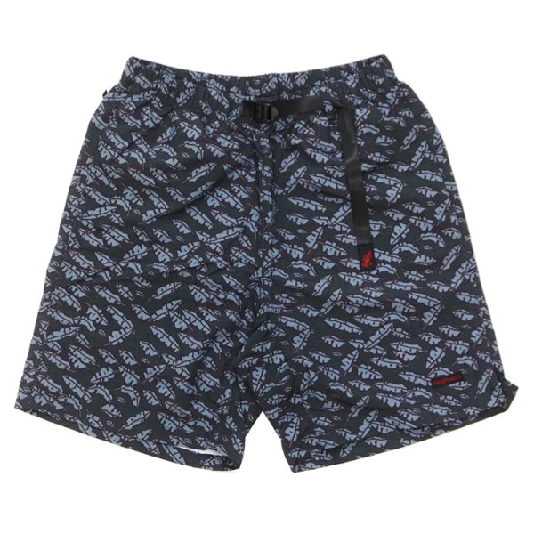 画像2: Gramicci（グラミチ）NYLON PACKABLE G-SHORT（ナイロンパッカブルGショーツ）"Recycle Nylon Print" / Navy Leaf（ネイビーリーフ）・Brown Leaf（ブラウンリーフ） (2)