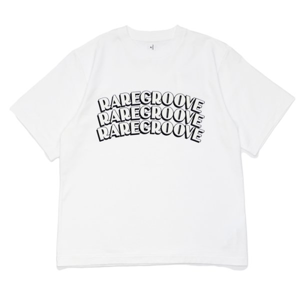 画像2: blurhms ROOTSTOCK（ブラームスルーツストック） Print Tee STANDARD（プリントTシャツ"スタンダード"）"RAREGOOVE" / White×White（ホワイト×ホワイト）・Ink Black×Ink Black（インクブラック×インクブラック） (2)