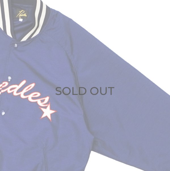 画像5: NEEDLES（ニードルズ）Stadium Jacket（スタジアムジャケット）"Poly Shantung" / Navy（ネイビー） (5)