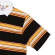 画像4: BARBARIAN（バーバリアン）Light Weight Rugby Collar Shirt S/S（ライトウェイト ラグビーカラーシャツS/S） / RUST×U,GOLD×Tangerine×Brown（ラスト×ゴールド×タンジェリン×ブラウン） (4)
