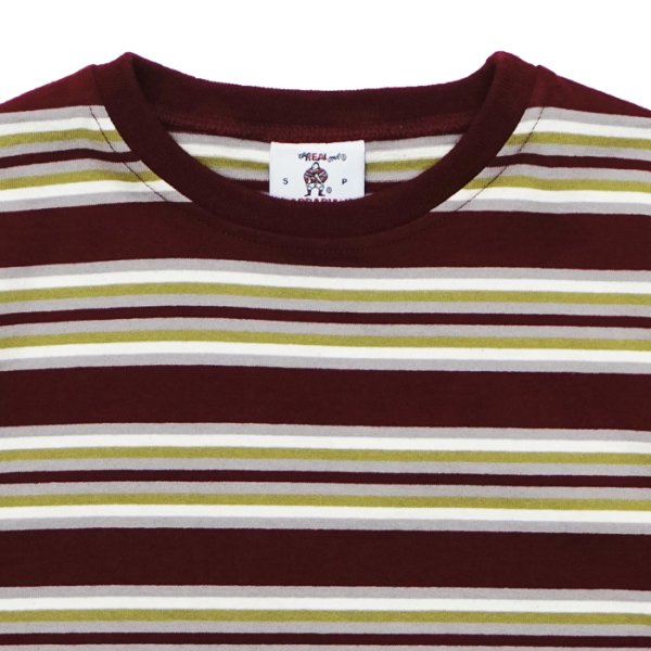 画像3: BARBARIAN（バーバリアン）Light Weight Crew Neck Shirt S/S（ライトウェイトクルーネックシャツS/S） / Maroon×Grey×Ivory×Olive（マルーン×グレー×アイボリー×オリーブ） (3)