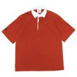 画像1: BARBARIAN（バーバリアン）Light Weight Rugby Collar Short Sleeve Shirt（ライトウエイトラグビーカラーショートスリーブシャツ）"SOLID" / Rust（ラスト） (1)